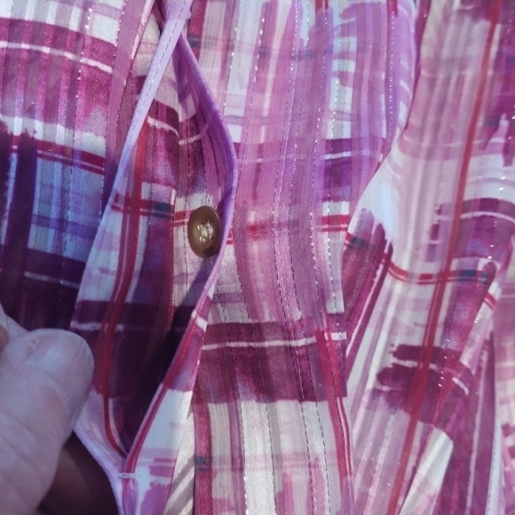 Soft Surroundings Porta Top Blouse Button Front L - Picture 10 of 12